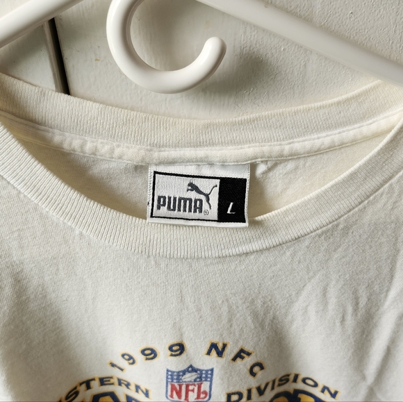 1999 St Louis Rams Western Division Champs T Shirt White Adult L Vintage - Picture 2 of 7